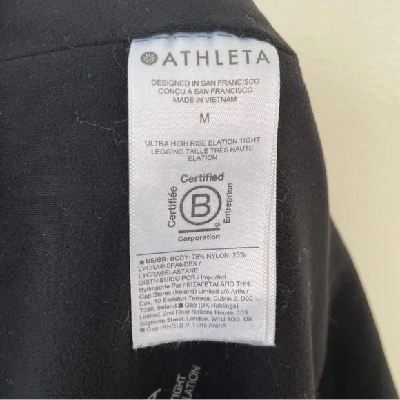 Athleta Ultra High Rise Elation Black Tight Leggings M Medium (#502359) - Picture 11 of 11